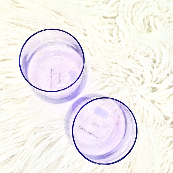 Anthropologie "Set of Morgan Stemless wine glasses in Lilac" New in Box NWT - Picture 4 of 11